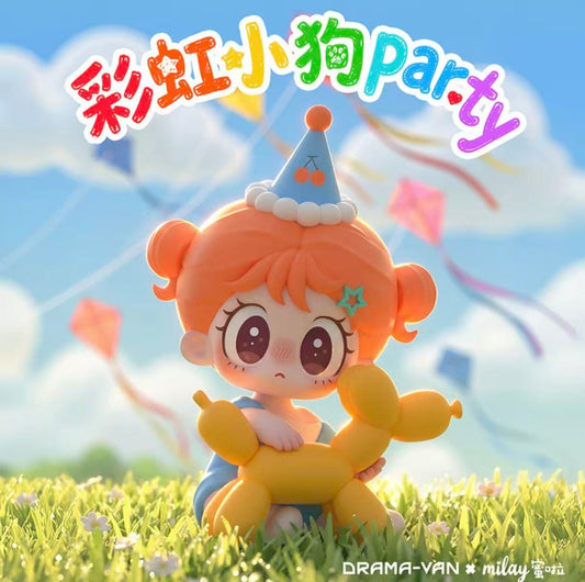 🌈 Rainbow Puppy Party（Whole Box 9pcs） Blind Box